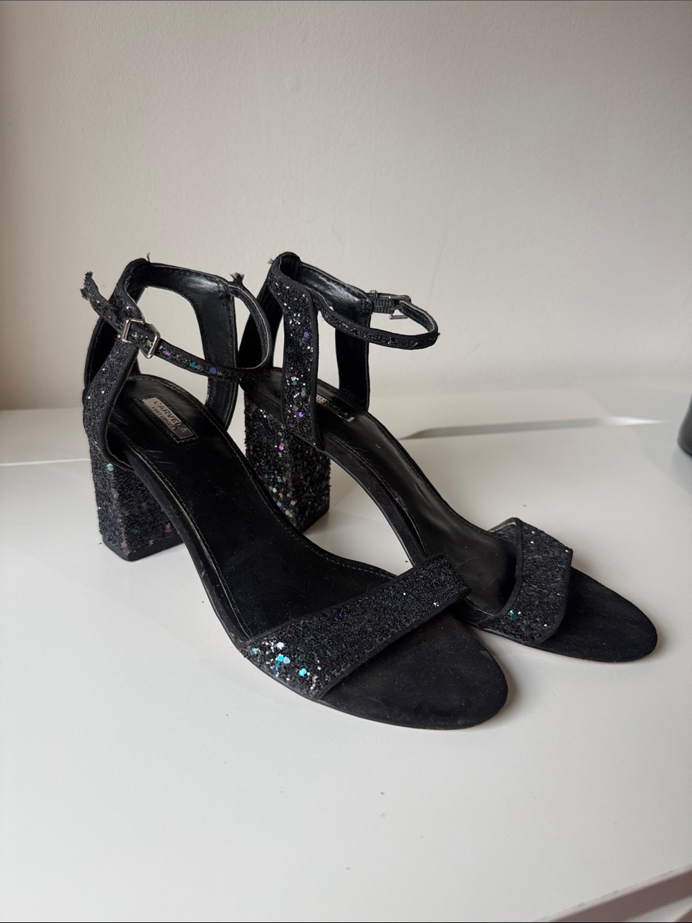 Kurt Geiger Sparkly Black Heels